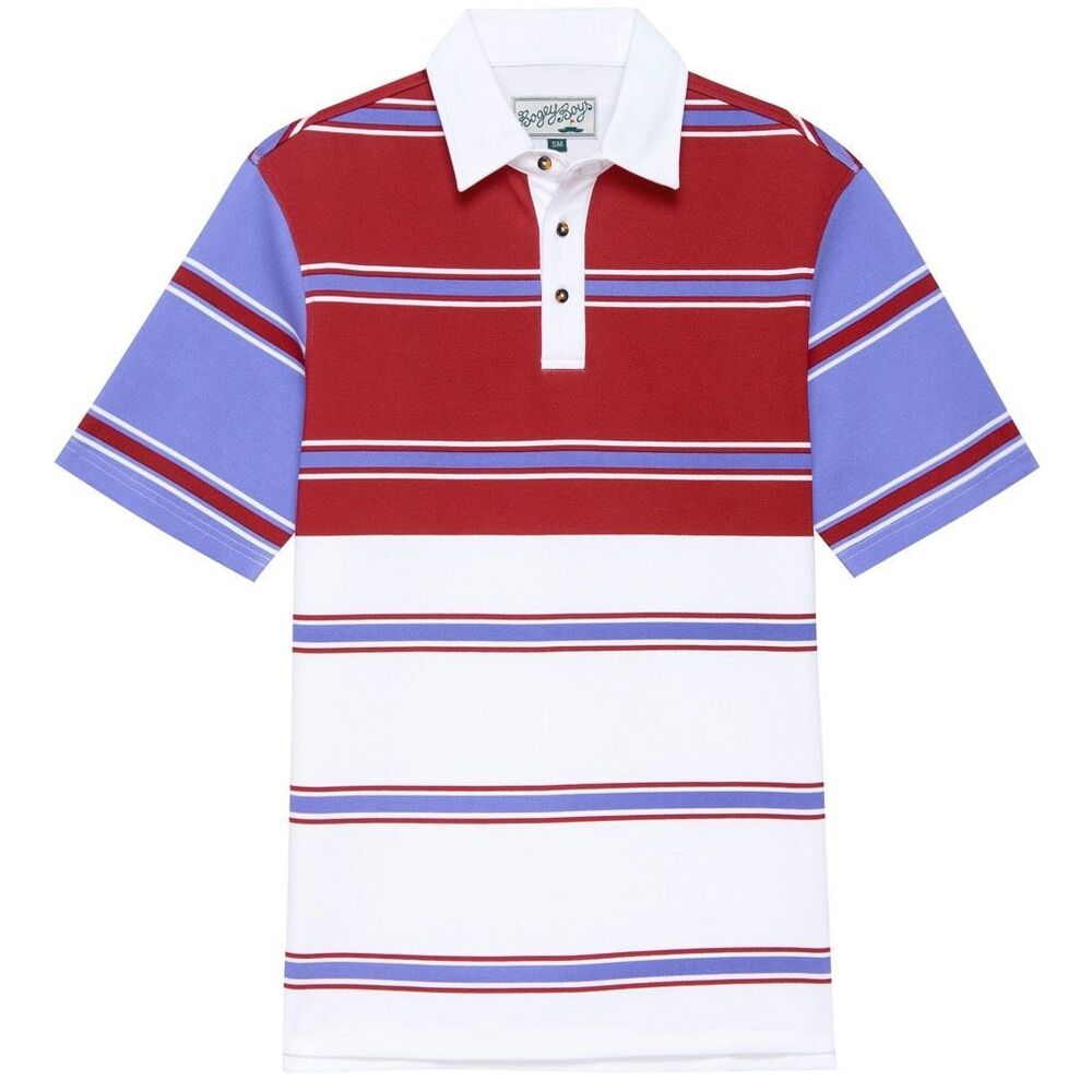 Bogey Boys The GOAT Red Blue Golf Polo Shirt Men’s US Small
